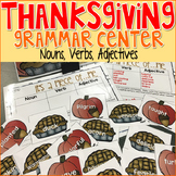 Thanksgiving Grammar Nouns, Verbs, Adjectives Game