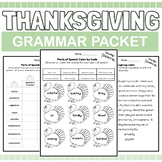 Thanksgiving Grammar Packet (Language Arts, Parts of Speec