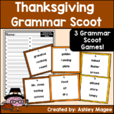 Thanksgiving Grammar Scoot Game Center - 3 Games for Nouns