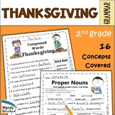 Thanksgiving Grammar Worksheets for 2nd grade Language Arts ELA