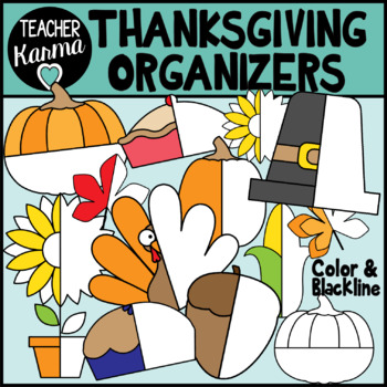 Preview of Thanksgiving Graphic Organizers - Use for Games, Interactive Notebook, Journal