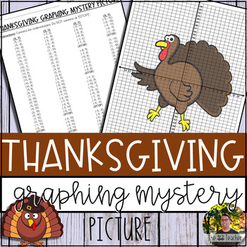 Preview of Thanksgiving Graphing Mystery Picture