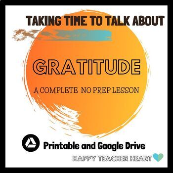 Preview of Gratitude Complete No Prep Lesson---Distance Learning