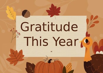 Preview of Thanksgiving Gratitude Lesson