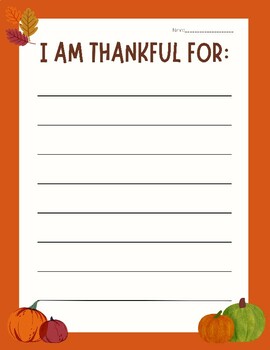 Thanksgiving Gratitude Writing by Miss Raina's Classroom | TPT
