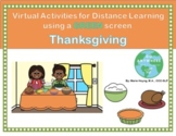 Thanksgiving Green Screen Activity for Distance Learning- Who is at the Door?