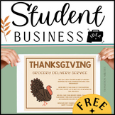 Thanksgiving Grocery Delivery FREE STUDENT BUSINESS FLYER 