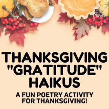 Preview of Thanksgiving Haiku "Gratitude" Poetry Project Activity 