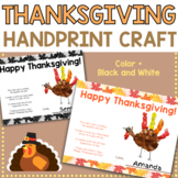 Thanksgiving Handprint Craft Activity for Toddler, Pre-K, 