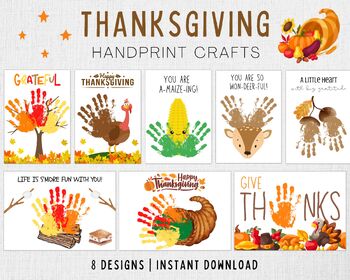 Preview of Thanksgiving Handprint Craft, Thanksgiving Craft, Thanksgiving Handprint Art