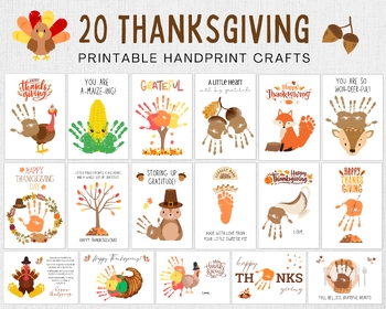 Preview of Thanksgiving Handprint Craft, Thanksgiving Crafts, Thanksgiving Handprint Art