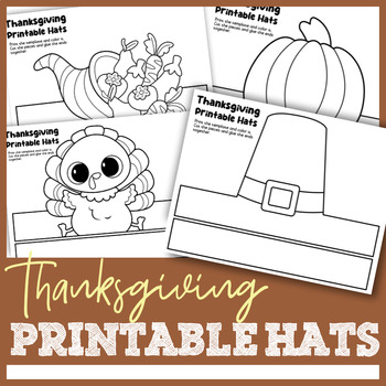 Preview of Thanksgiving Hat Printables