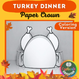 Thanksgiving Hat Roast Turkey Paper Crown Coloring Version