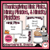 THANKSGIVING HINK PINK, et al. PUZZLES Word Riddle Task Ca