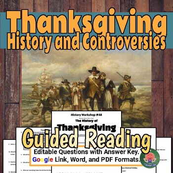 Preview of Thanksgiving History and Controversies No Prep Lesson (Google, PDF)