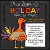 Thanksgiving Holiday Interactive Coloring Pages