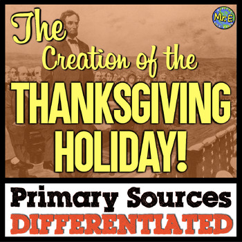 Preview of Thanksgiving Holiday Proclamation Differentiated Primary Source Activity