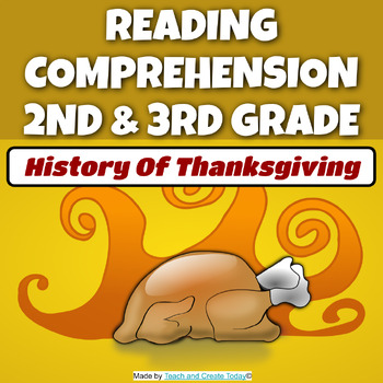 Preview of Thanksgiving Holiday Reading Comprehension Passage 2nd and 3rd Grade