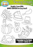 Thanksgiving Tracing Image Clipart {Zip-A-Dee-Doo-Dah Designs}