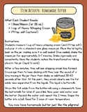 Thanksgiving Homemade Mason Jar Butter STEM Activity with 