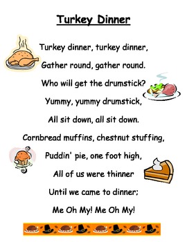 Turkey Dinner Song - A Thanksgiving Song with Lyrics in English and in  French