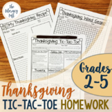 Thanksgiving Homework {Thanksgiving Tic-Tac-Toe}