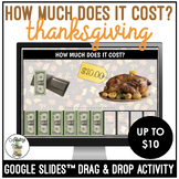 Thanksgiving How Much Does It Cost? Up to $10 Google Slide