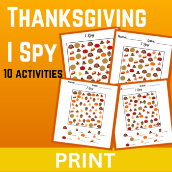 Preview of Thanksgiving  I Spy Counting Activity