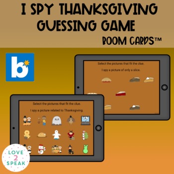 Preview of Thanksgiving I Spy Describing Boom Cards ™