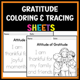Thanksgiving Gratitude Coloring and Tracing Sheets