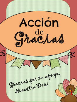 Preview of Thanksgiving "I am thankful for" / Acción de Gracias "Doy gracias por..."