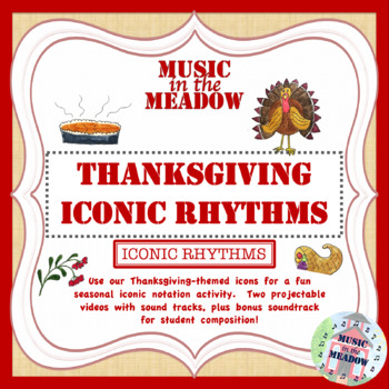 Preview of Thanksgiving Iconic Rhythm Play-along Activity