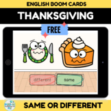 Thanksgiving Identifying Emotions Boom Cards