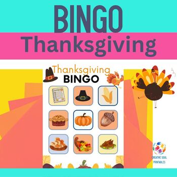 Preview of Thanksgiving  Bingo Game with 30 bingo cards