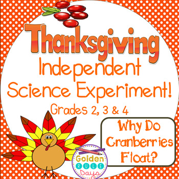 Preview of Thanksgiving Independent Science Experiment Cranberries & 3 Days Morning Work