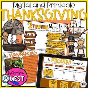 Preview of Thanksgiving Activities - Accurate History - Pilgrim and Wampanoag Lesson Plans