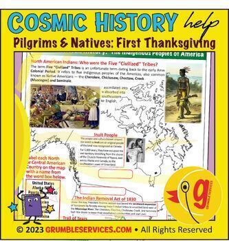 Preview of First Nations: Indigenous Wampanoag Native Americans Pilgrims First Thanksgiving