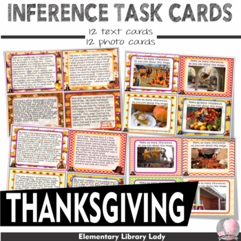 Preview of Thanksgiving Inference Task Cards