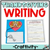 Thanksgiving Writing Prompt & Turkey Craft Activity 2nd 3rd Grade