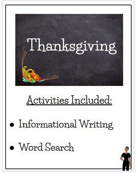 Preview of Thanksgiving Informational Writing and Word Search