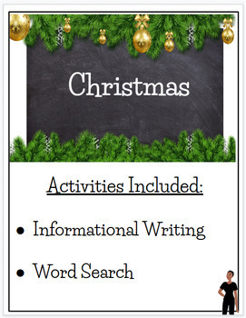 Preview of Christmas Informational Writing and Word Search
