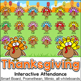 Thanksgiving Activities Interactive Attendance with Lunch Choices - SMARTboards