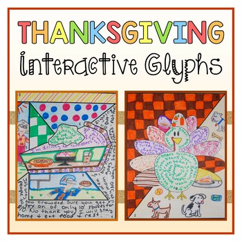 Preview of Thanksgiving Interactive Glyphs | Art + Writing Activities