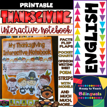 Preview of Thanksgiving Interactive Notebook Activities  Lessons & Printables