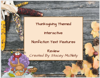 Preview of Thanksgiving Interactive Text Features Review and Practice