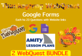 Thanksgiving Internet WebQuests Bundle (Google Forms)
