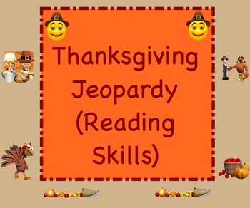 Preview of Thanksgiving Jeopardy Smartboard Language Arts Lesson