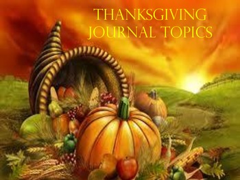 Preview of Thanksgiving Journal Prompts