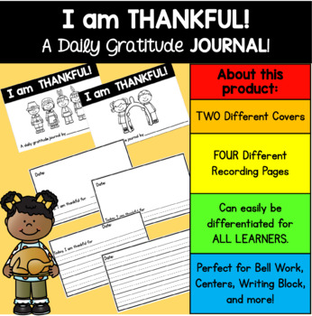 Preview of I am THANKFUL: A Daily Gratitude Journal