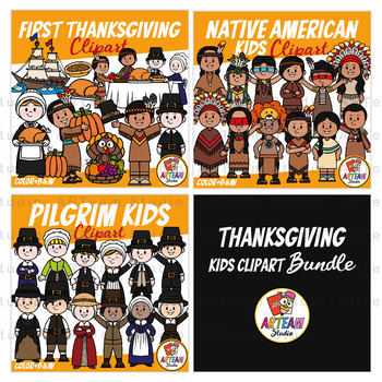 Preview of Thanksgiving Kids Clipart Bundle [ARTeam Studio]